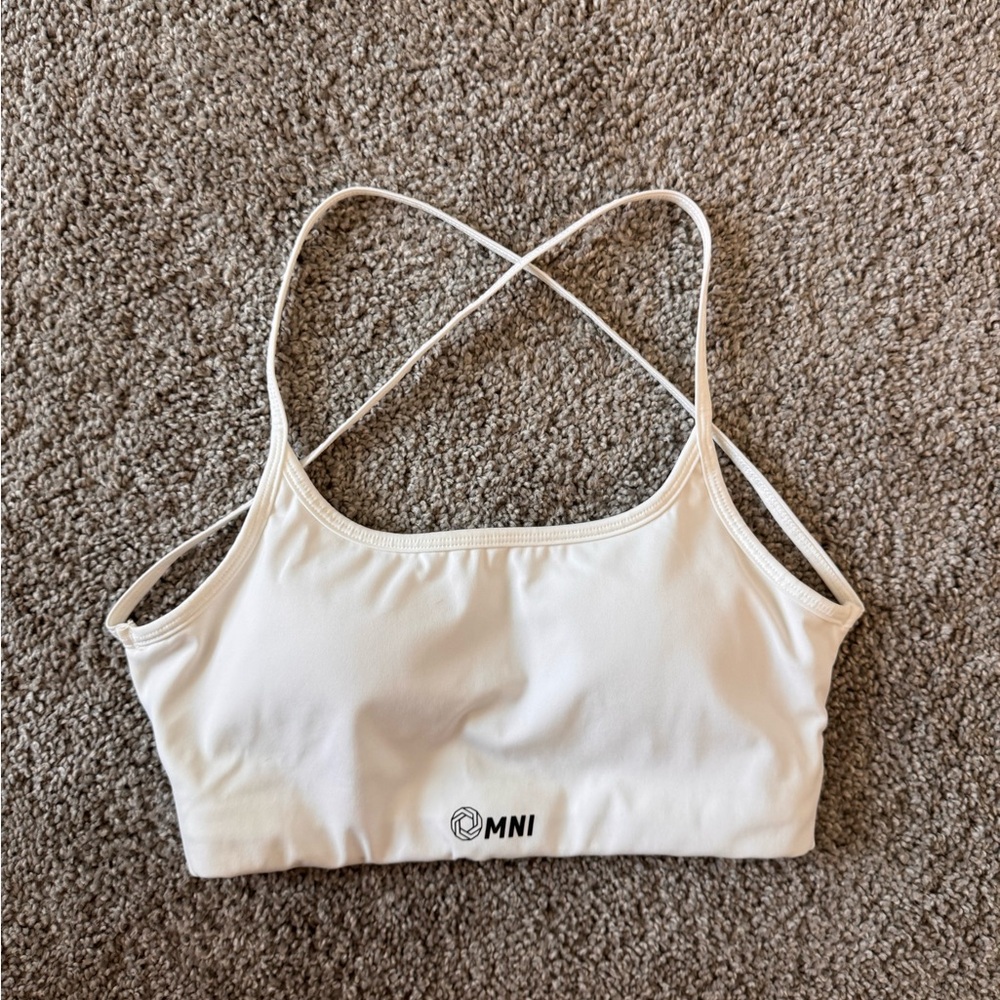 White Bandeau with Crossed Straps